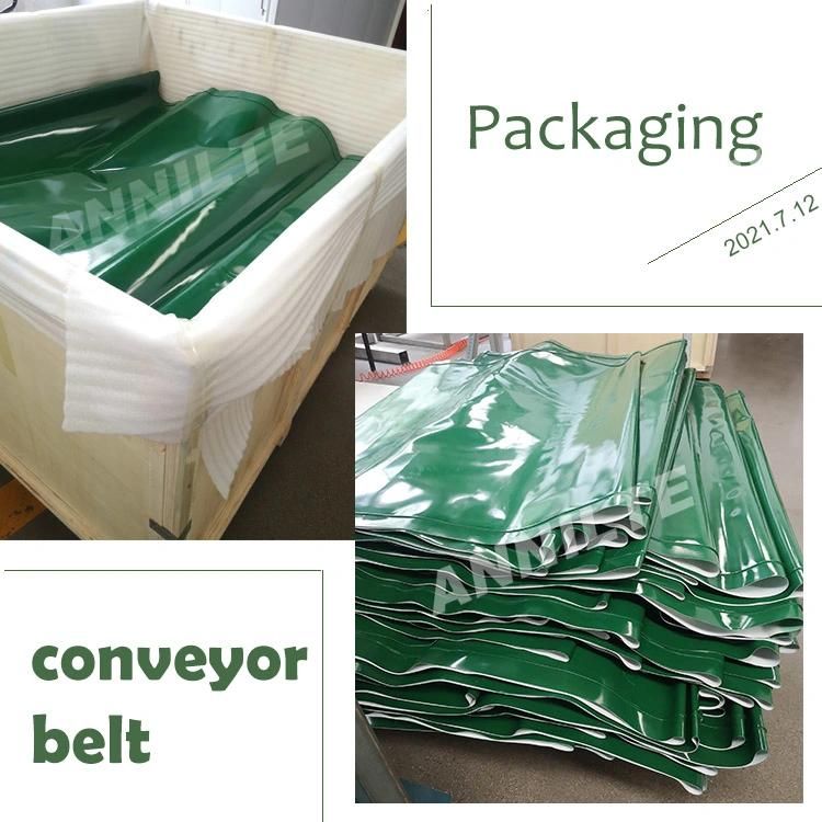 Annilte Factory PVC Diamond Pattern Conveyor Belt Two Green Cloth Three Adhesive Non-Slip