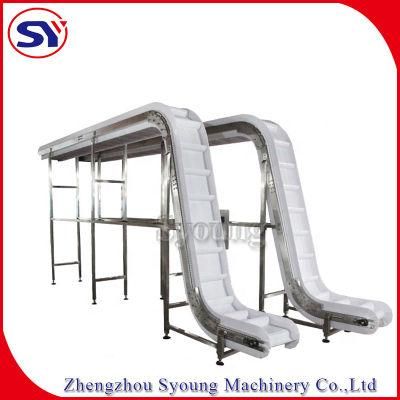 Super Sanitary Incline Cleated Belt Conveyor Polyester with Side Guard