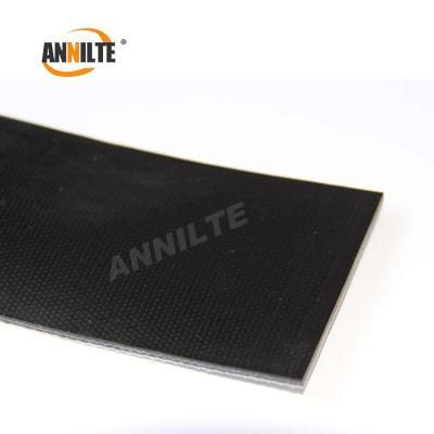 Annilte PVC Conveyor Belt Surface Smooth Bottom Diamond 3.0mm Thickness Petrol Black