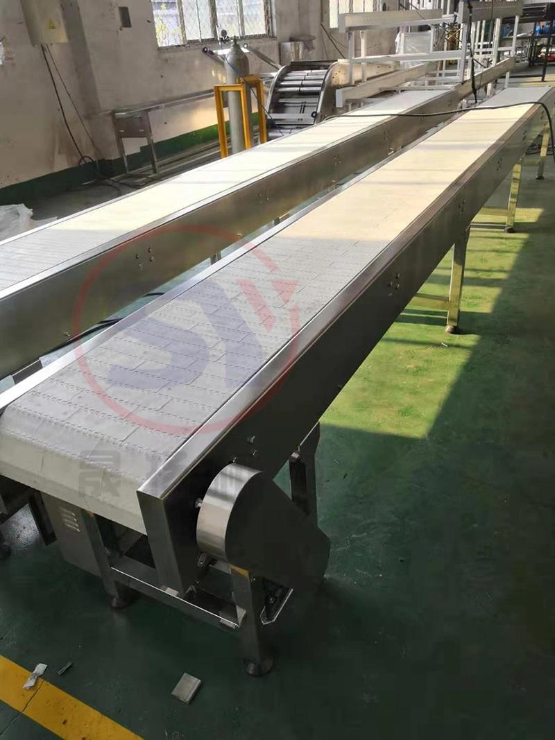 Heat Resisting Metallic Stainless Steel Flat Chain Type Conveyor for Industrial Use