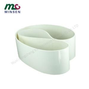 Manufacturers Supply White Glossy PVC Conveyor Belt Used in General Industry Processing Applications