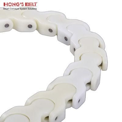 HS-1702 Modular Plastic Chain Conveyor for Bottles Side Flexing Chain