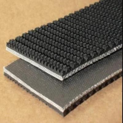 Black Rough Top Rubber Conveyor Belt and Grass Pattern Belt