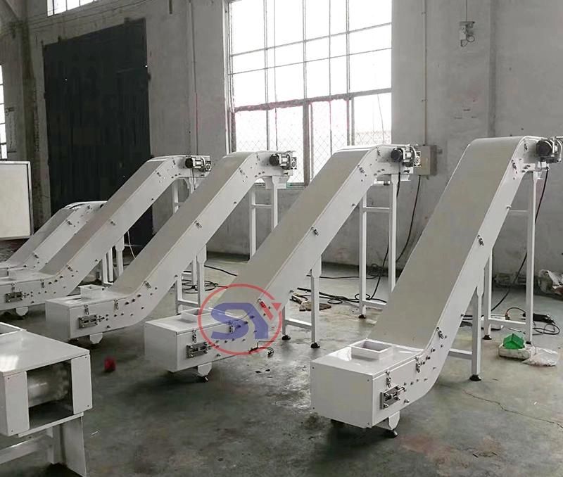 Portable Climbing Apron Conveyor Inclined Belt Conveyor for Drugs/Cosmetics Transportation