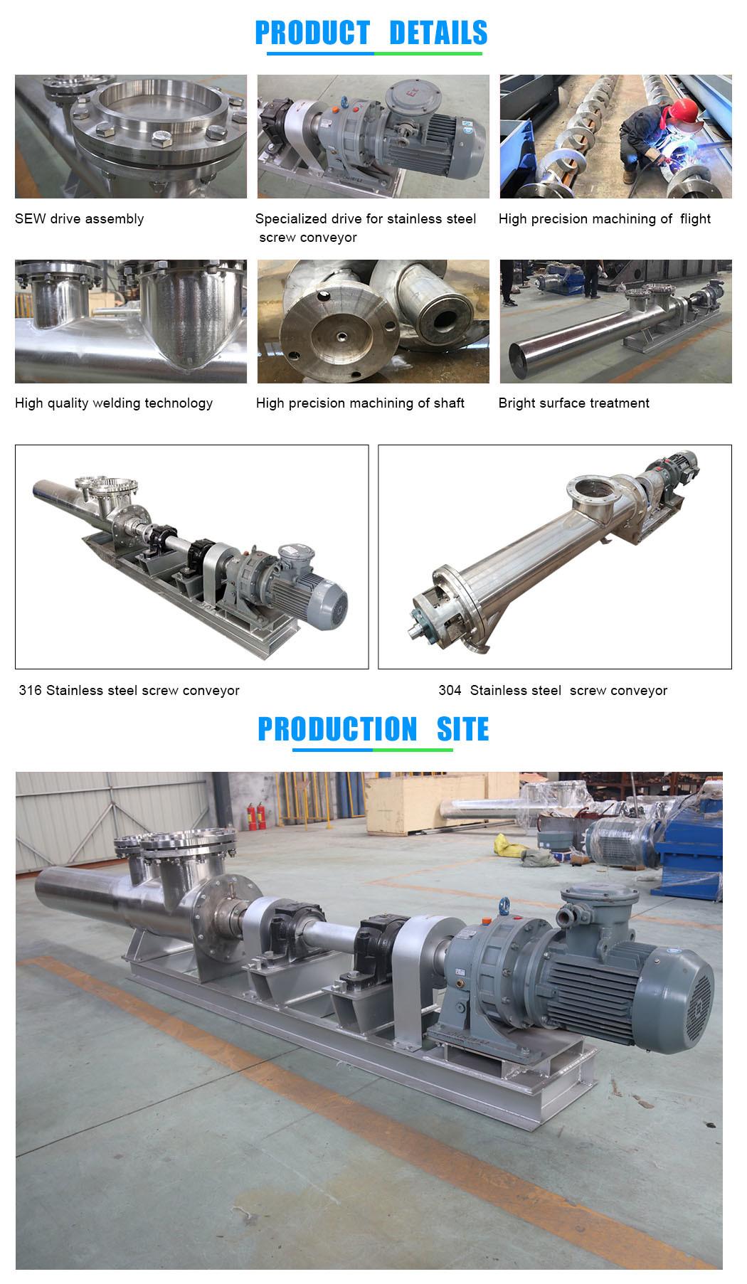 Horizontal Tubular Carbon Steel Screw Conveyor for Powder Materials Handling