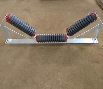 ISO Certificate Impact Idler Conveyor Rubber Roller for Conveyor System