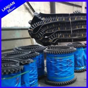 Vertical Angle Black Rubber Conveyor Belt Sidewall Conveyor Belting