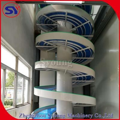 Narrow Track Spiral Conveyor for Water Bottles Barrel