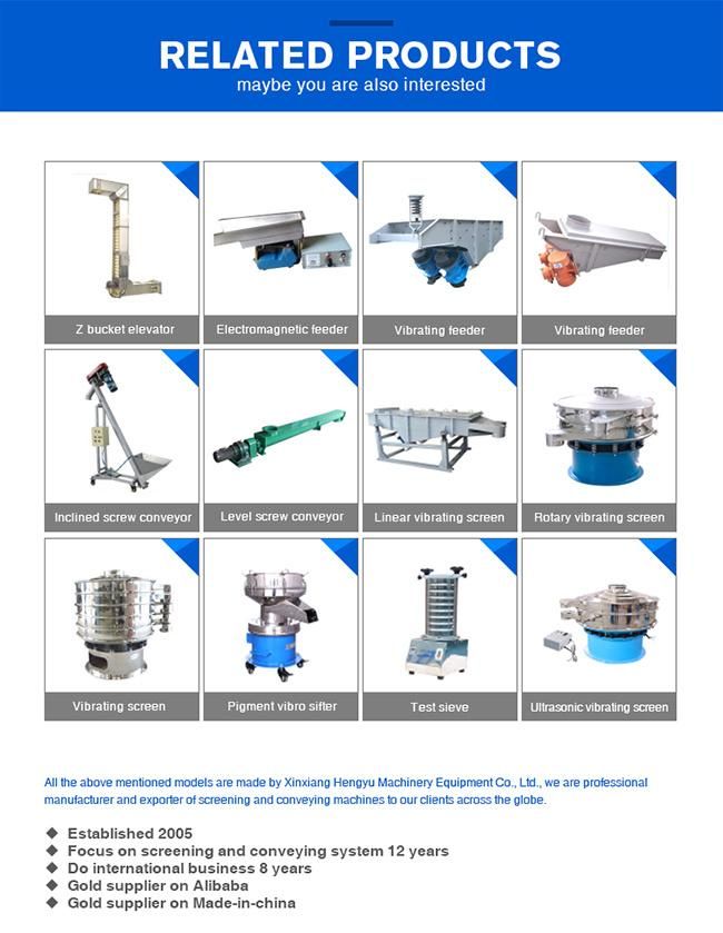 Automatically Rice/Frozen Foods/Snack/Solid Food Chain Bucket Elevator for Packing Line