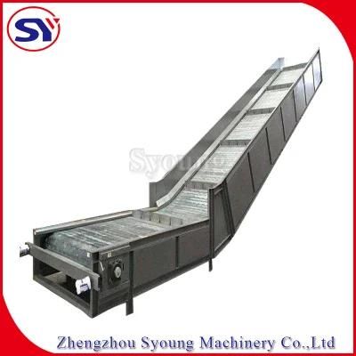 Electric Motor Driven Lifting Chain Plate Conveyor with Best Price