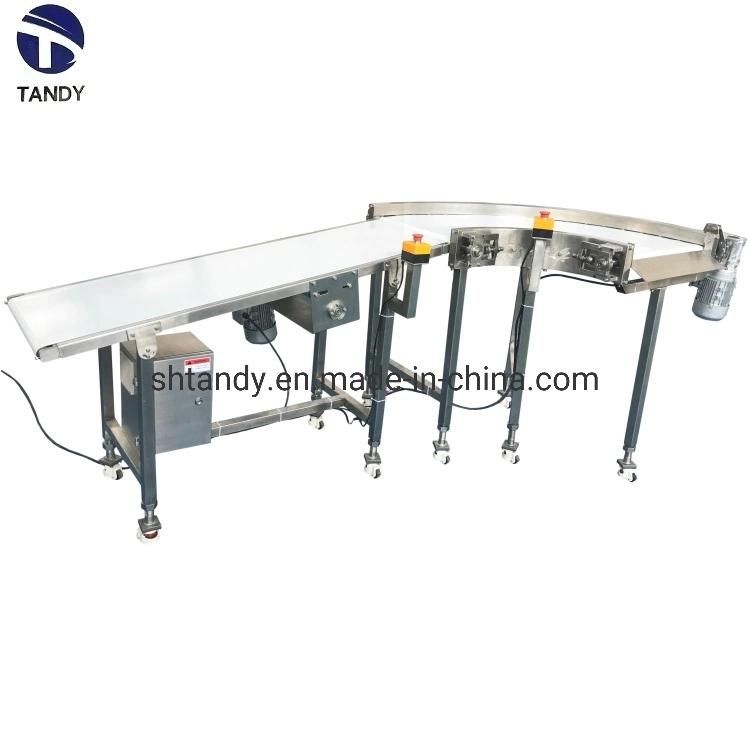 Stainless Steel Frame Food Packing Line Belt Conveyor