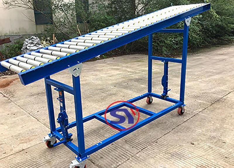 Logistics Stainless Steel Extending Roller Folding Conveyor Supplier