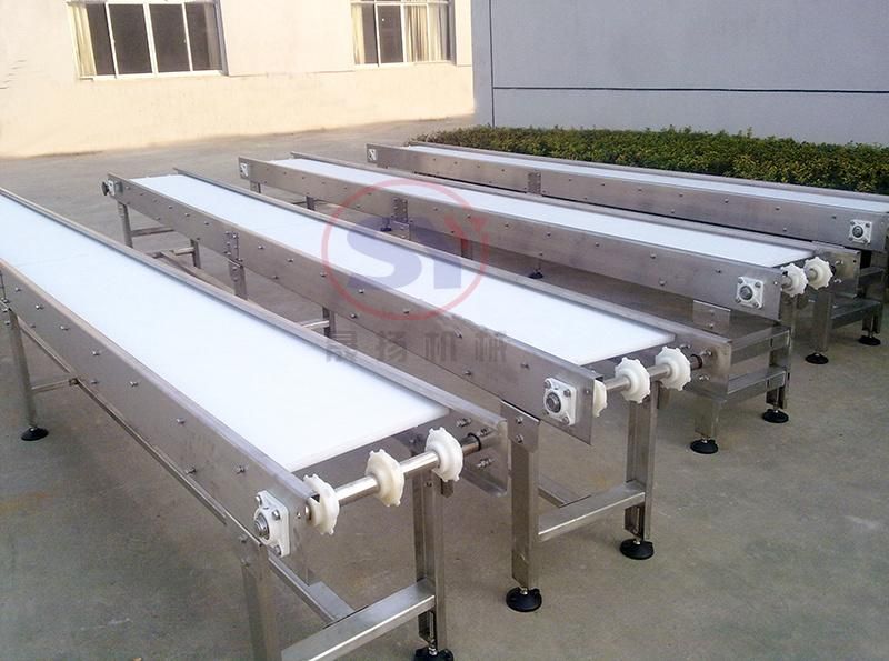 Factory Price White PVC Rubber Flat Belt Transmission Conveyor for Food Industry