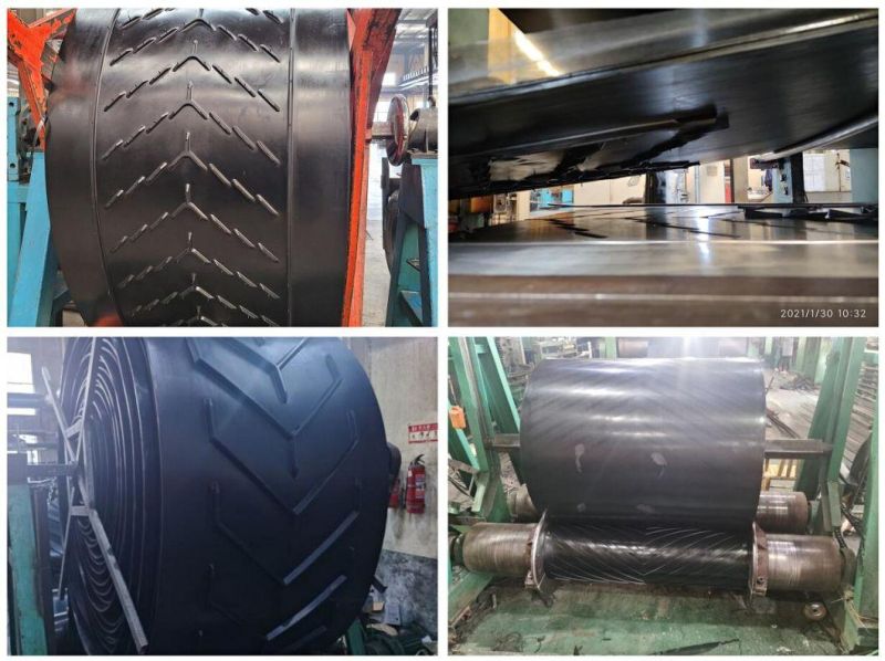 Pattern Rubber Conveyor Belt with Cleat 15mm