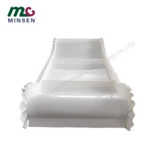 Manufacturer Produces and Supplies White Baffle Belt PVC Baffle Conveyor Belt Food Baffle Conveyor Belt