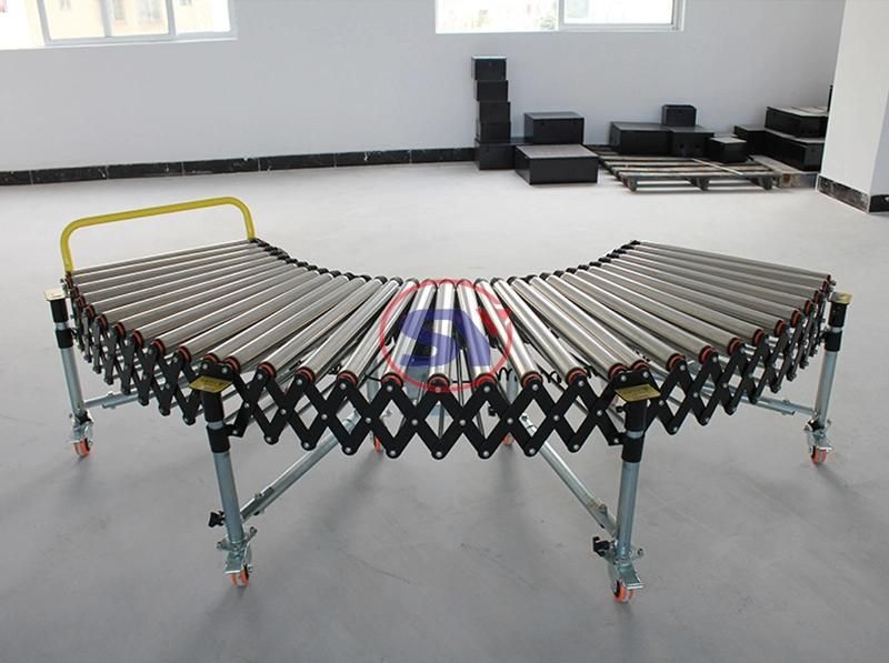 Powder Coated Steel up-Down Layer Roller Rolling Conveyor Line