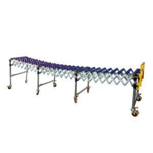 Cold Chain Warehouse Applicable ABS Material Skate-Wheel Telescopic Conveyor