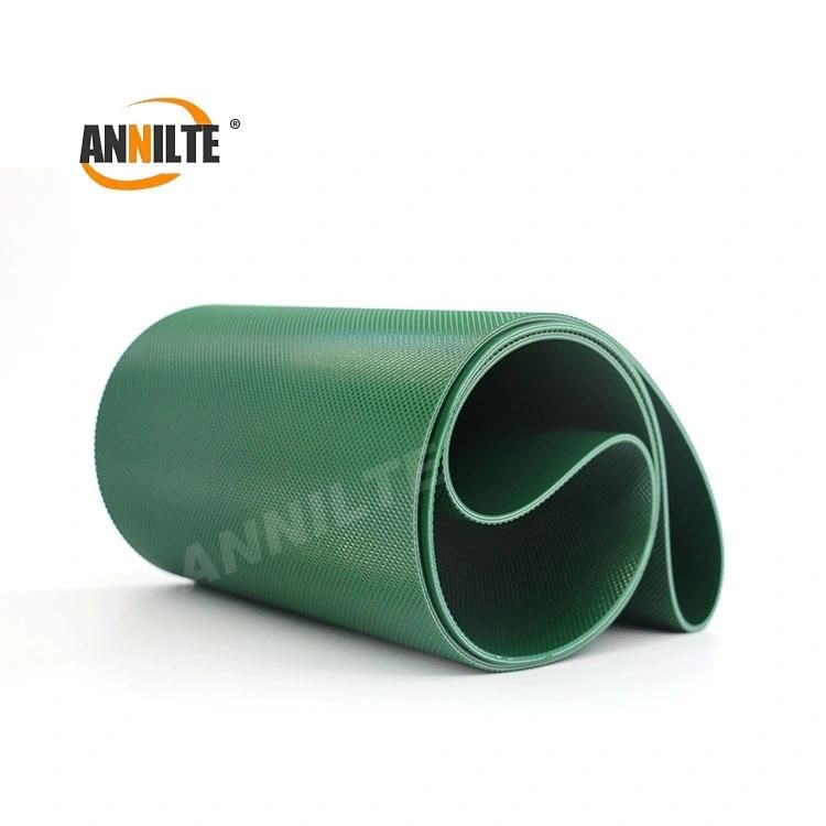 Annilte Factory PVC Diamond Pattern Conveyor Belt Two Green Cloth Three Adhesive Non-Slip