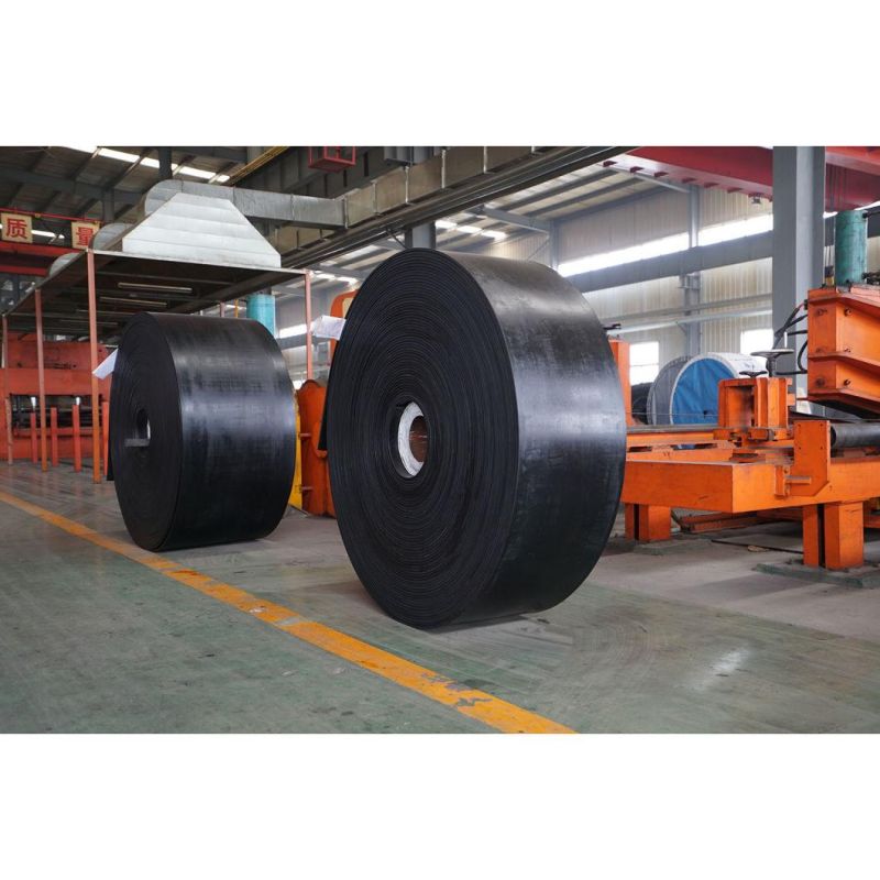 Heavy Duty Black Rubber Conveyor Belts Nn300 for Steel Ore