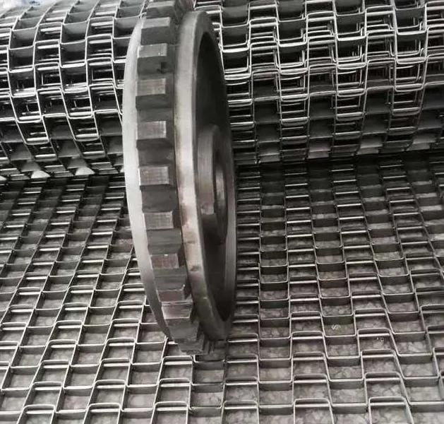 Food Chocolate Enrober Stainless Steel Flat Flex Wire Mesh Conveyor Belt