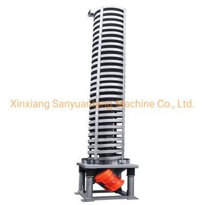 Vertical Spiral Lift Vibrating Conveyor for Elevating Plastic Pellet Particle/Rubber Granule