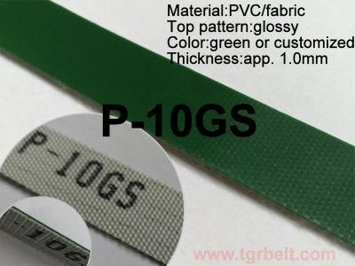 Tiger Manufacture 1.0mm Green Glossy Conveyor Belt for Logistics