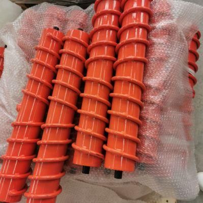 China Manufacturers Spiral Roller Steel Screw Idler Return Roller for Conveyor System