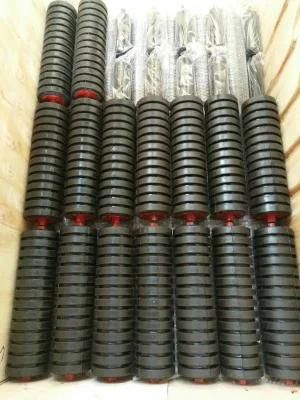 Black Rubber Belt Conveyor Impact Buffer Roller