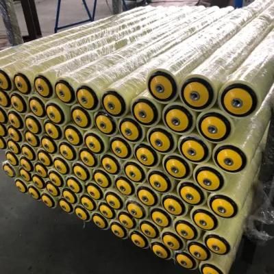 Yellow PU Unpowered Roller Logistics Roller 50-60*W800