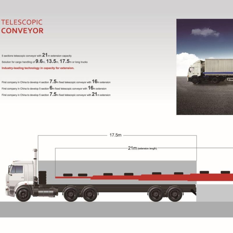 Telescopic Conveyor Systems Belted Truck Loading Conveyor Handling for for Parcel Express