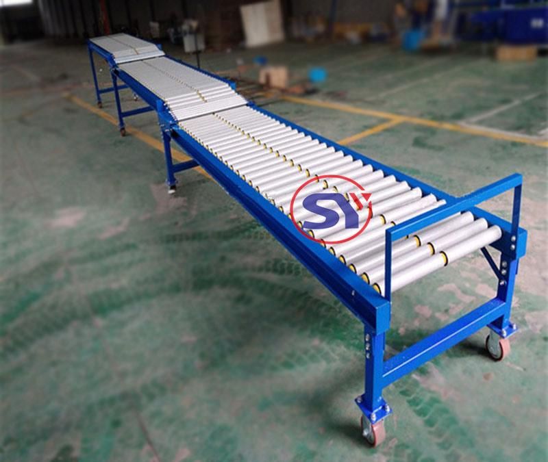 Gravity Vehicle Unloading Flexible Roller Conveyor System