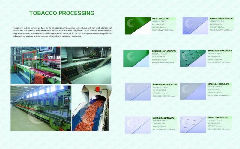 PVC Conveyor Belt for Tobacco processing 4.5mm