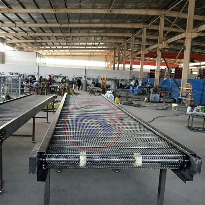 Steel Wire Mesh Belt Net Conveyor for Fried Foods Flat Transmission