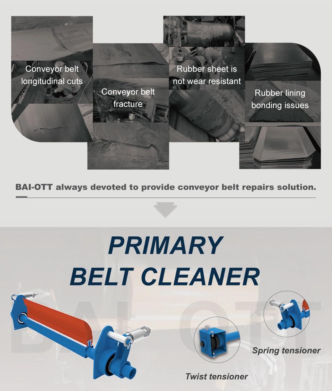 Primary Secondary Polyurethane Conveyor Belt Scraper Belt Cleaner