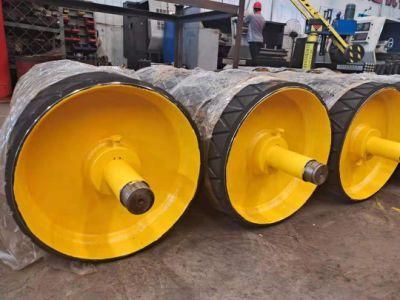 Conveyor Belt Idler Roller Drum Head Pulleys Snub Pulley for Sale