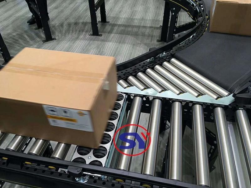 Short Ss Gravity Roller Conveyor Table for Station Safety Inspection