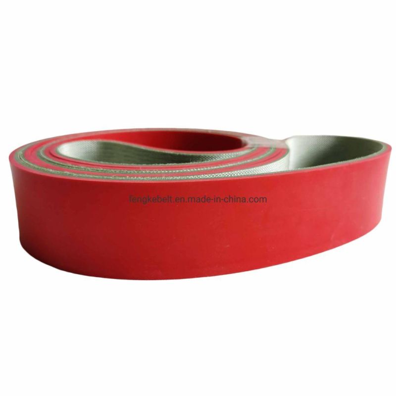 2440X50X5 Red Rubber Coating PVC Conveyor Belt