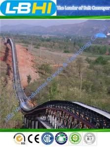High-Performance Long-Distance Curved Rubber Belt Conveyor System