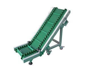 China Aluminum Profile Gradient Flexible Conveyor Belt Climbing Belt Conveyor Sushi Container Unloading Conveyor