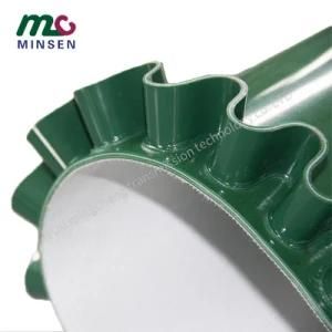 Green Skirt Conveyor Belt Factory Price Production of High Quality PVC Conveyor Belt Oil Resistant Conveyor Belt with Baffle Guide Strip