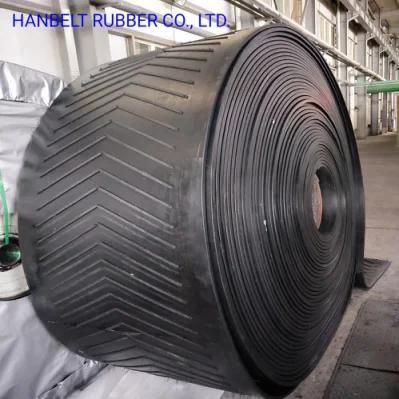 Ep Flame Resistant Chevron Pattern Rubber Conveyor Belt