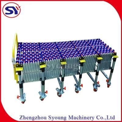 Full Automatic Gravity Expandable Flexible Roller Conveyor for Unloading Container