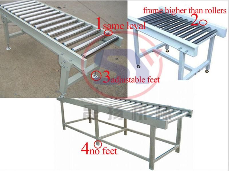 Food Grade Stainless Steel Impact Roller Packing Table Conveyor Gravity Roller