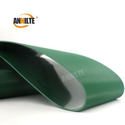 Annilte Manufacturers Direct Green PVC Diamond Grain Conveyor Belt Wear-Resistant Non-Slip Pattern Conveyor Belt