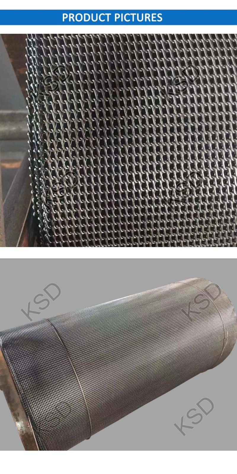 Long Lasting Carbon Steel Rolled Baking Oven Belt Z47 / Z47r for Biscuit Industry