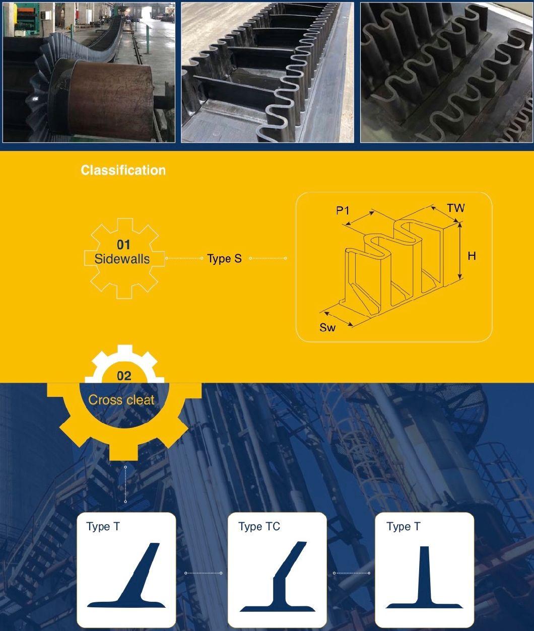 Oil Resistant Sidewall Rubber Conveyor Belt for Grains