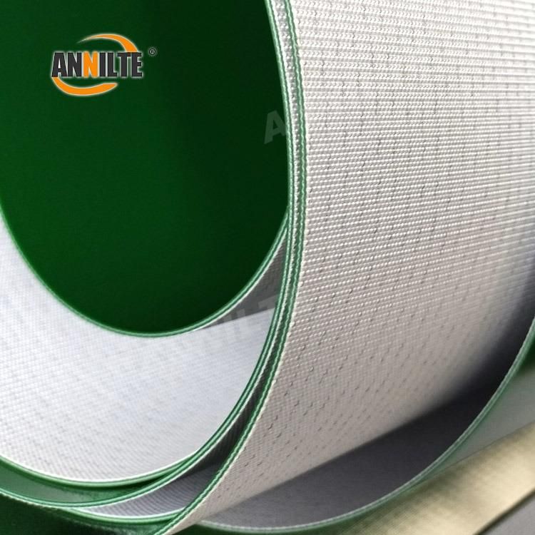 Annilte Manufacturer Green Smooth Surface PVC Industrial Conveyor Belt