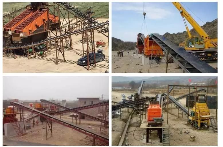 High Tensile Strength Black Rough Top Conveyor Belt for Stone Crusher