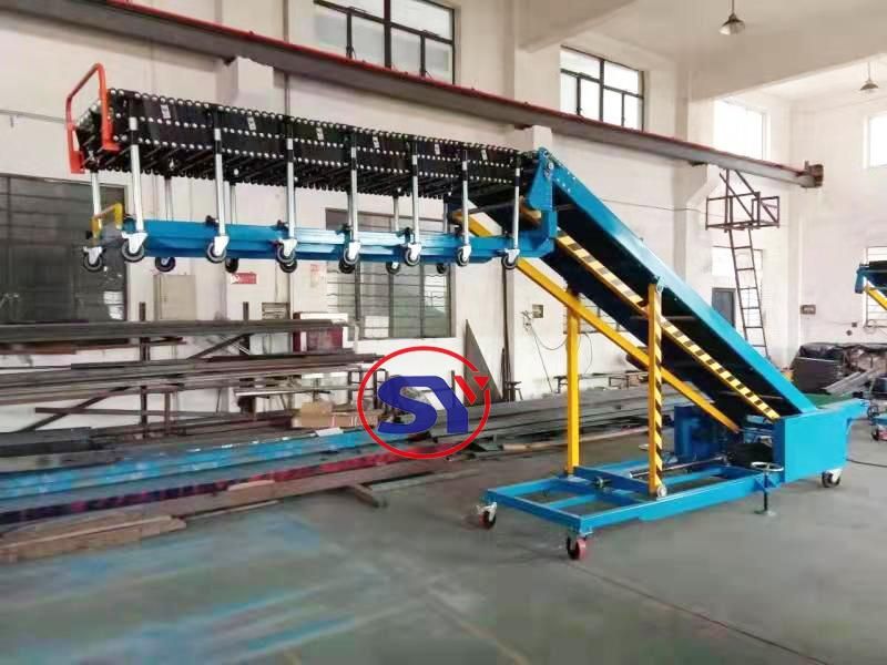 Frequency Control Variable Speed Climbing Pneumatic Belt Conveyor for Truck Loading Unloading Cargo