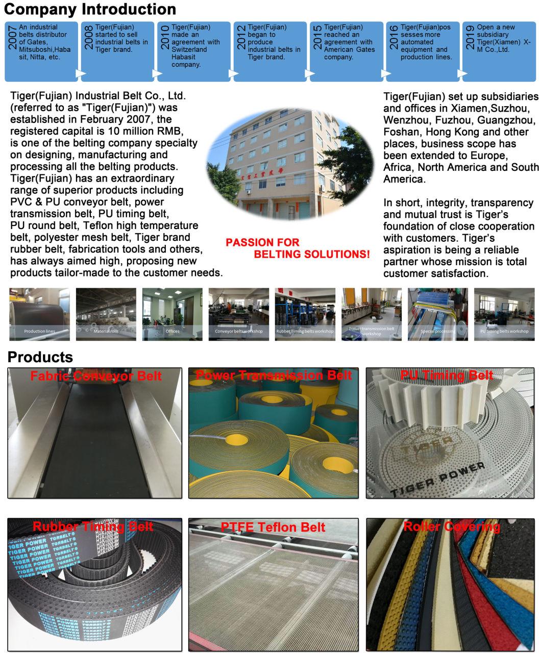2.0mm Lateral Stabilty Fabric Conveyor Belt From Chinese Manufacturer